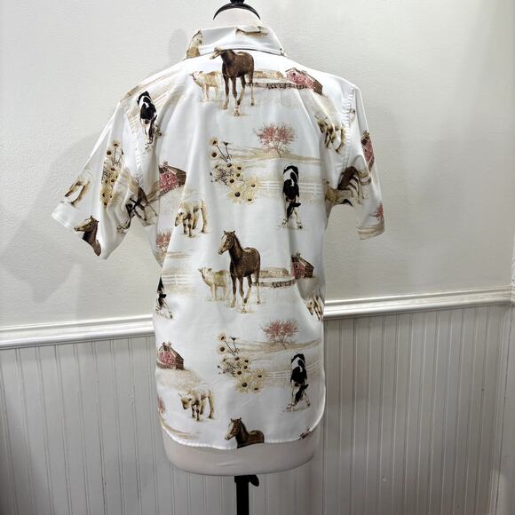 Natural Reflections Size L Short Sleeve Top Baby Farm Animals Western Cowgirl - Picture 6 of 16